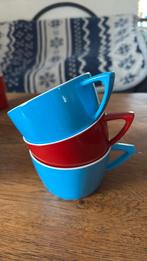Mepal rösti  soepkoppen drie stuks rood en blauw 350ml, Ophalen of Verzenden