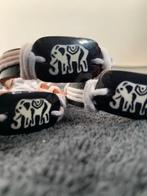 3 armbandjes olifant, Ophalen of Verzenden, Nieuw, Bruin, Leer