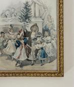 Lithografie La Mode Illustrée Kerst, Ophalen of Verzenden, Voor 1940, Gebruikt, Prent