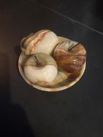 Marmeren Fruitschaal met Stenen Appels, Ophalen of Verzenden