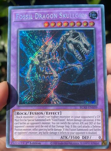 Yu-Gi-Oh! Fossil Dragon Slullgios BLAR 1st Edition ! beschikbaar voor biedingen