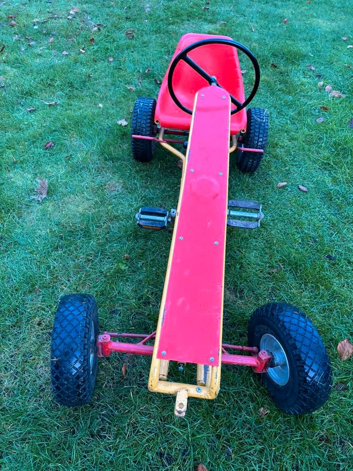 Skelter eigenbouw in goede staat, Kinderen en Baby's, Speelgoed | Buiten | Skelters, Gebruikt, Overige merken, Met kar of aanhanger