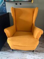 IKEA Strandmon fauteuil oker geel met wasbare hoezen, Gebruikt, Ophalen of Verzenden