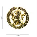 Embleem metaal Nederlandse leeuw, Verzamelen, Militaria | Algemeen, Embleem of Badge, Nederland, Landmacht, Verzenden
