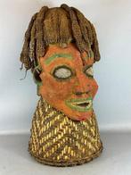 240427 Zeldzaam Afrikaans Bamun kralen masker uit Kameroen, Antiek en Kunst, Kunst | Niet-Westerse kunst, Ophalen of Verzenden