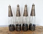 4 sierlijke oude olie lampen lichtjes flessen, Antiek en Kunst, Ophalen