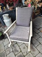 2 leuke schommelstoelen voor buiten met kussens, Tuin en Terras, Ophalen, Gebruikt, Hout