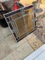 Antiek Glas in Loodraam Geometrisch Design, Antiek en Kunst, Antiek | Glas en Kristal, Ophalen