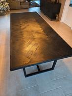 Zwarte visgraat eettafel 90x220, 200 cm of meer, Zo goed als nieuw, 75 cm of meer, Rechthoekig