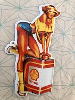 Emaille pin-up bordje Shell en andere niewstaat, Ophalen of Verzenden, Zo goed als nieuw, Reclamebord