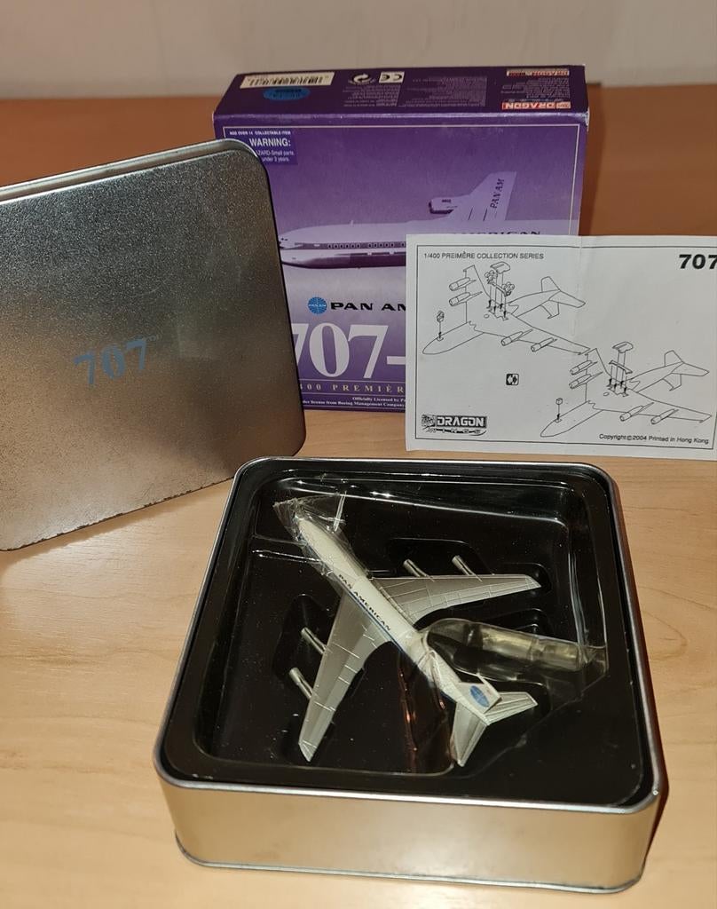 PanAm Boeing 707-320 1:400 Dragon Wings Première Collection, Ophalen of Verzenden, Schaalmodel