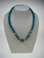 Turqoois collier met oud Hollandse zilver, Verzenden, Zo goed als nieuw