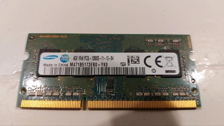 Te koop: Samsung 4GB DDR3 PC3L-12800S Laptop Geheugen, Computers en Software, RAM geheugen, Gebruikt, Laptop, 4 GB, DDR3, Ophalen of Verzenden