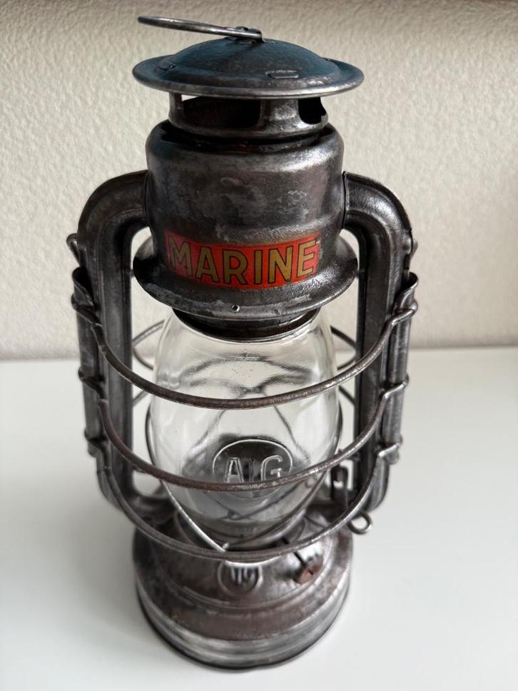 Vintage ALG Marine stormlamp / stormlantaarn, Antiek en Kunst, Antiek | Lampen, Ophalen of Verzenden