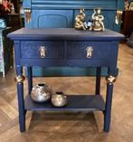 Oud ladekastje, vintage mini sidetable antiek halkastje VdlM, Huis en Inrichting, Kasten | Ladekasten, Ophalen, 1 of 2 laden, 50 tot 100 cm