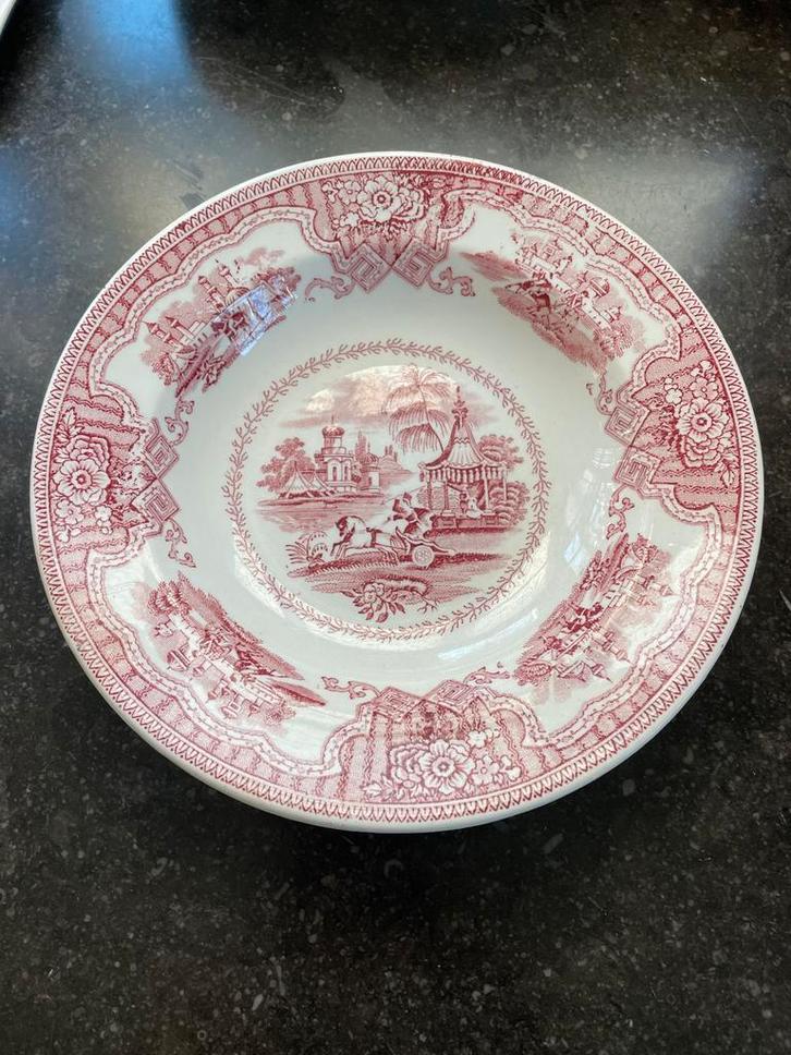 Antiek Petrus Regout Diep Bord - Damascus, Antiek en Kunst, Antiek | Wandborden en Tegels, Ophalen of Verzenden