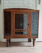 Antiek houten theekast / vitrinekast, Antiek en Kunst, Antiek | Meubels | Kasten, Ophalen