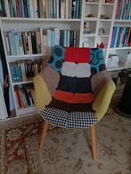 eetkamerstoel, Ophalen, Hout, Patchwork design, Zo goed als nieuw