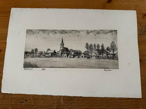 Originele ets van Tsjerkwerd – Piet de Vries (19/45), Antiek en Kunst, Kunst | Etsen en Gravures, Ophalen of Verzenden
