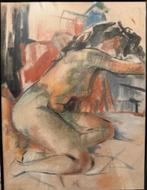 Origineel werk Nic Jonk (Amsterdamse school)  Gesigneerd, Ophalen