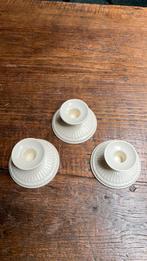 Wedgwood Edme Plain, 3 tafelkandelaars, Huis en Inrichting, Keuken | Servies, Gebruikt, Overige typen, Ophalen of Verzenden, Wedgwood
