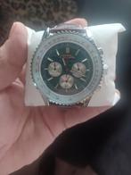 Breitling Navitimer met bruine band., Ophalen of Verzenden, Nieuw, Zwart, Android