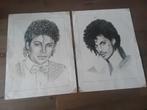 Twee iconen op Papier potlood tekeningen, Ophalen of Verzenden