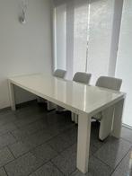 Eettafel wit, Huis en Inrichting, Tafels | Eettafels, Ophalen, Overige materialen, Gebruikt, Hoogglans wit strak en modern