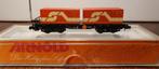 N-Spoor Arnold container draagwagon met 2 containers nieuw., Ophalen of Verzenden, Gelijkstroom, Wagon, Overige merken