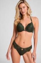 Hunkemöller Amara Set - Groen Kant 80D/XL, Kleding | Dames, Ondergoed en Lingerie, Ophalen of Verzenden, Groen, Setje