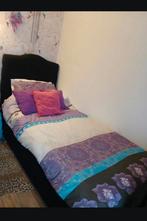 Boxspring, 90 cm, Eenpersoons, Zwart, Ophalen of Verzenden