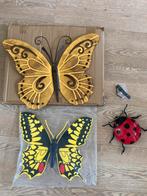 2 deco- vlinders en 1 lieveheersbeestje. Nieuw, Ophalen of Verzenden, Nieuw