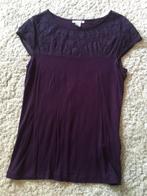 H&M bordeau rood feestelijke shirt top met borduursel maat S, H&M, Nieuw, Ophalen of Verzenden, Rood