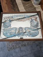 Vintage Heineken Spiegel Amsterdam Rotterdam, Ophalen of Verzenden, Rechthoekig, 50 tot 100 cm, Minder dan 100 cm