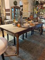 Antieke engelse eettafel, hout, bureau, landelijk wonen, Ophalen of Verzenden