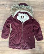 Winterjas maat 140 - Bordeaux - Teddy gevoerd, Ophalen of Verzenden, Zo goed als nieuw, Meisje, Jas