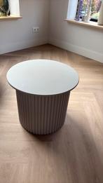 Latte stone kleur bijzettafel 48 cm doorsnede, 50 tot 100 cm, Rond, Ophalen of Verzenden, Zo goed als nieuw
