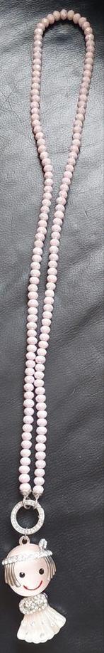 Engel ketting Met Steentjes., Gebruikt, Ophalen of Verzenden, Roze, Overige materialen