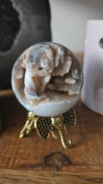 Agaat Geode Bol met Olifantenstandaard, Verzamelen, Mineralen en Fossielen, Ophalen of Verzenden