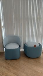 Haworth armchair footstool – Poef – Blauw, Ophalen of Verzenden, Zo goed als nieuw, Minder dan 75 cm, 50 tot 75 cm