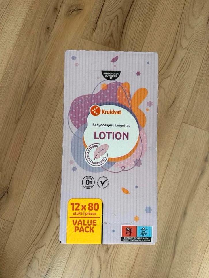 Kruidvat Babydoekjes - 4 dozen (12x80 doekjes), Kinderen en Baby's, Badjes en Verzorging, Nieuw, Overige typen, Ophalen