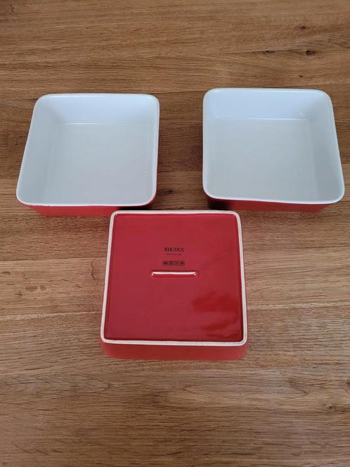 Mooie rode oven schaaltjes, Huis en Inrichting, Keuken | Servies, Gebruikt, Schaal of Schalen, Overige stijlen, Ophalen of Verzenden