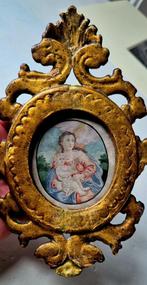 Originele tekening 18e eeuw in fraai verguld houten lijstje, Verzenden