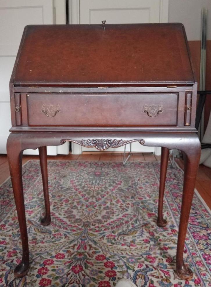 Kleine mahoniehouten secretaire/bureau, Antiek en Kunst, Antiek | Meubels | Kasten, Ophalen of Verzenden