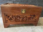 Chinese houtsnijwerk kist chinees kamfer uniek kamferkist, Huis en Inrichting, Verburgt Vintage, Gebruikt, 100 tot 150 cm, 50 tot 75 cm