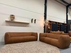 Nieuw Label van den Berg Berry Bank 3 & 2,5 zits Cognac leer, Rechte bank, Label van den Berg, 200 tot 250 cm, Driepersoons