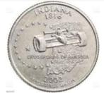 Amerika - 25 cent 2002 - Indiana - circulated, Postzegels en Munten, Munten | Amerika, Losse munt, Verzenden, Noord-Amerika