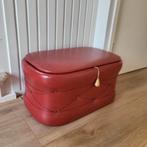 Vintage poef met opbergruimte, Ophalen, Gebruikt, Rond, Minder dan 50 cm
