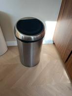 Brabantia Touch Bin Prullenbak - 60 liter - Matt Steel, Huis en Inrichting, Woonaccessoires | Prullenbakken, 50 tot 75 cm, 40 liter of meer