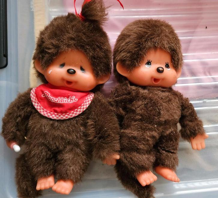 Monchichi 2x als nieuw, Verzamelen, Poppetjes en Figuurtjes, Zo goed als nieuw, Ophalen